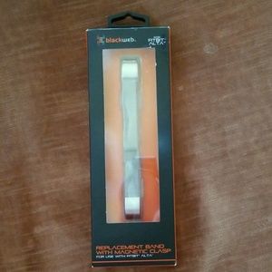 Silver magnetic replacement band fitbit alta/hr